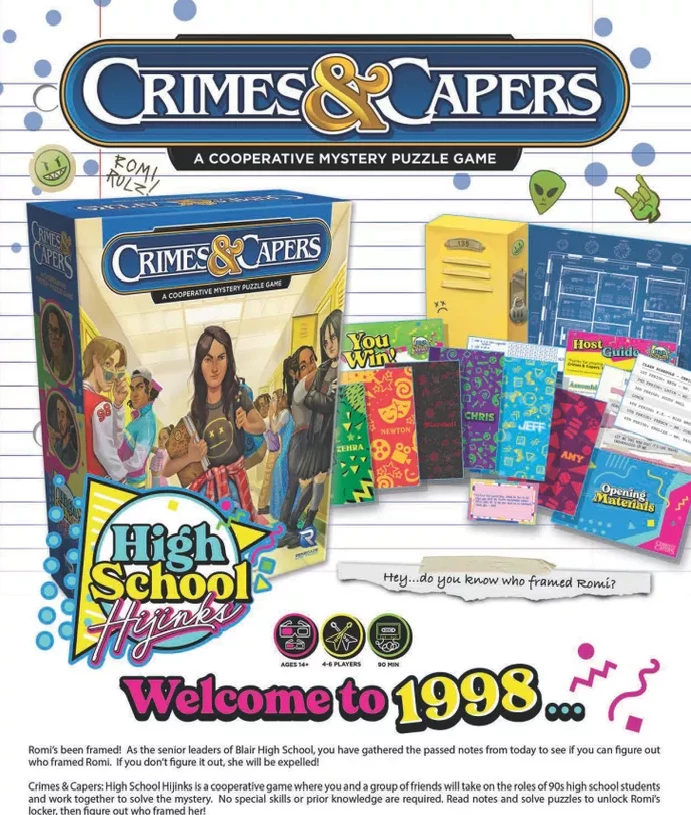 Renegade Game Studios Crimes & Capers High School Hijinks Strategy Games