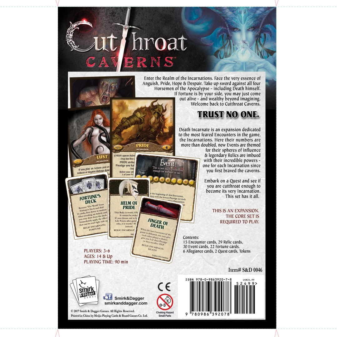 Smirk & Dagger Games Strategy Games Cutthroat Caverns Death Incarnate