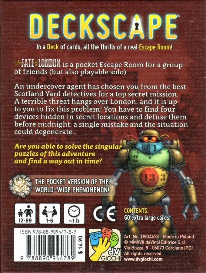 DV Games Card Games Deckscape: Fate Of London