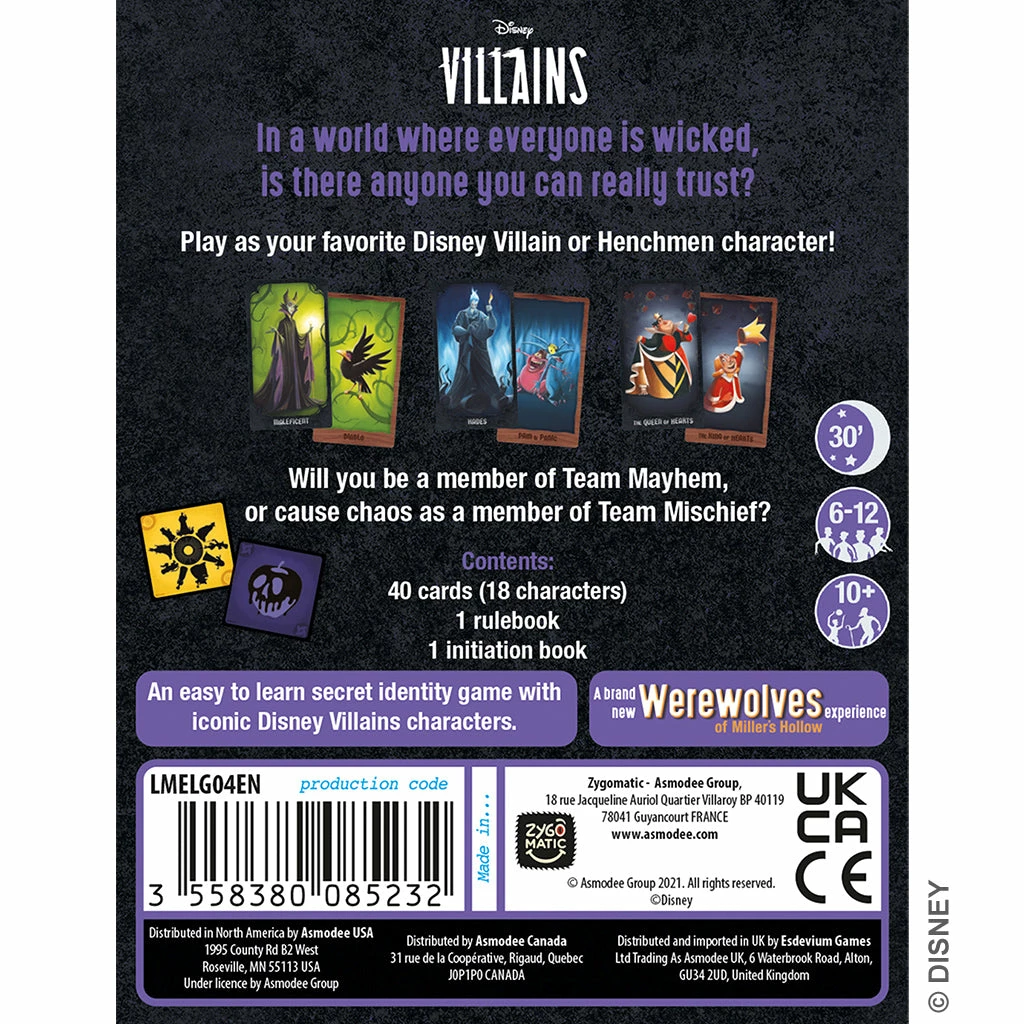 Asmodee Gathering Of The Wicked Disney Villains