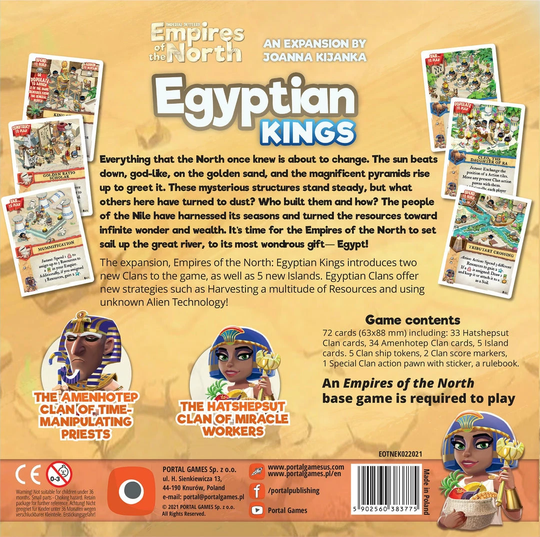 Portal Games Imperial Settlers: Empires Of The North: Egyptian Kings Strategy Games