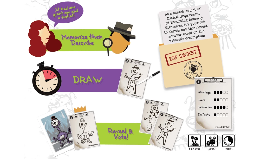 Deep Water Games MonsDRAWsity Family Games