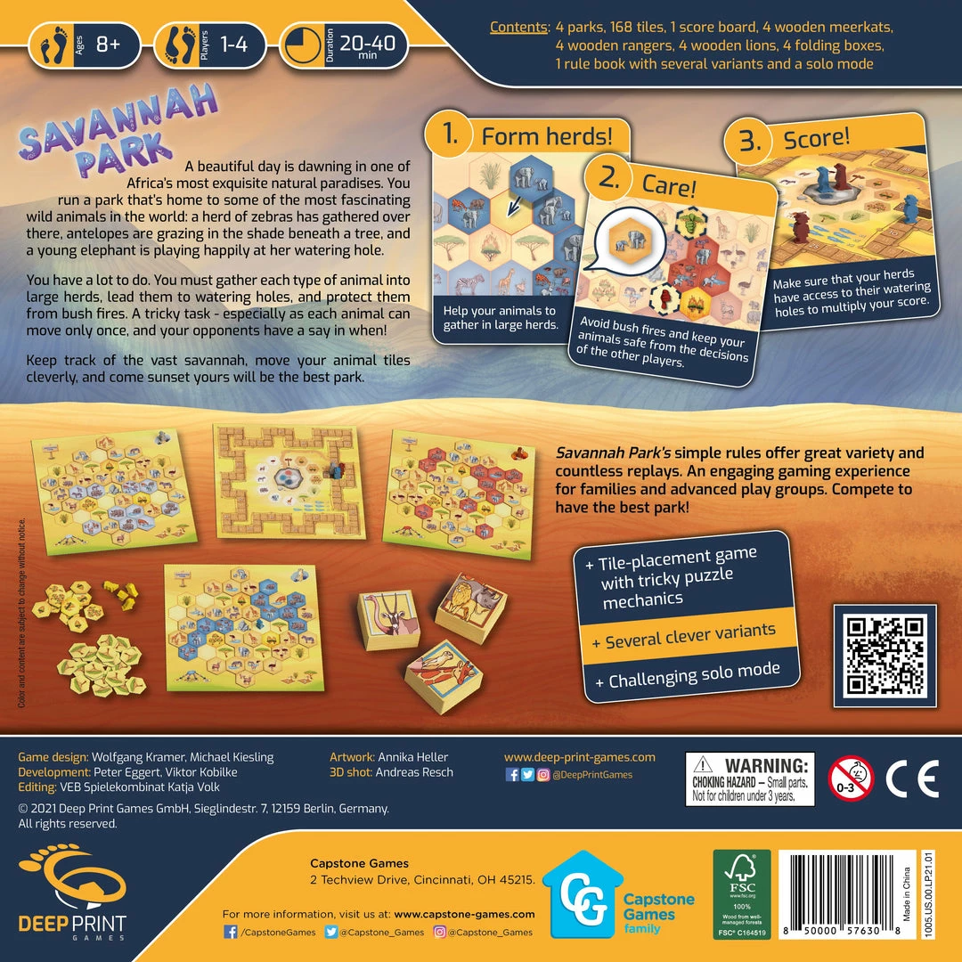 Capstone Games Savannah Park Strategy Games