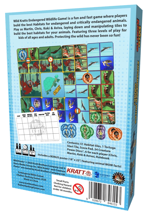 Rather Dashing Games Wild Kratts Endangered Wildlife